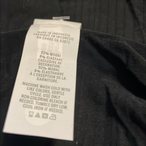 Sz L aerie ladiesribbed high cut  bikini underwear black new with tag never worn - Picture 4 of 4